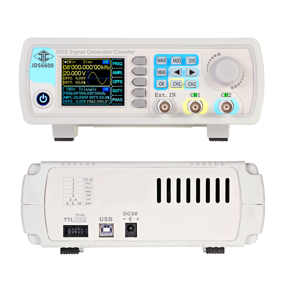 JDS6600 15/30/40/50/60MHz DDS  - Dual Channel Arbitrary Waveform Function Generator 60Mhz incelemesi ve fiyatı