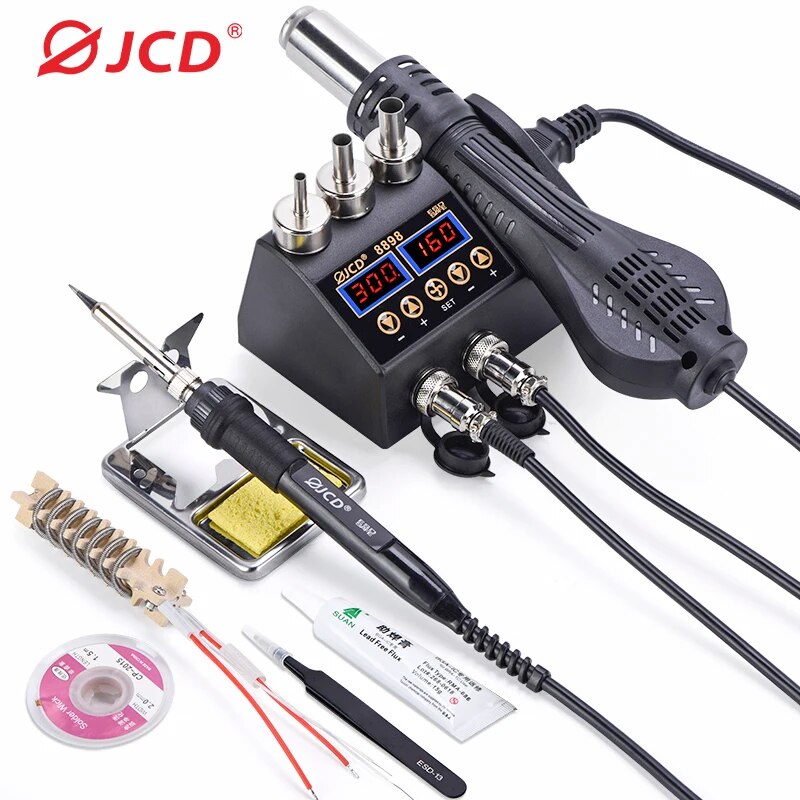 JCD 8898 lehimleme İstasyonu 7 - Smd Rework Station Hot Air Soldering 2 In 1 incelemesi ve fiyatı